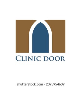 door icon sith shape rectangle logo design