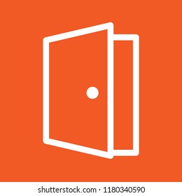 Door icon, stock vector illustration, EPS10. 