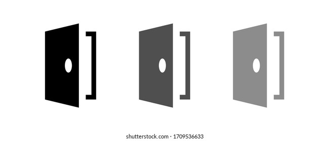 door icon stock vector illustration flat design.
