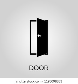 Door icon. Door symbol. Flat design. Stock - Vector illustration.