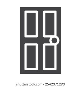 Door icon Symbol mark in filled style