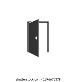 Door icon template color editable. Door symbol vector sign isolated on white background. 