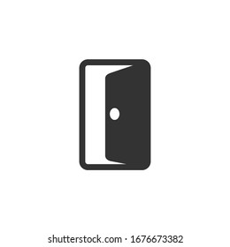Door icon template color editable. Door symbol vector sign isolated on white background. 