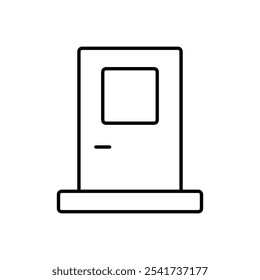 Door icon Thin line vector illustration set