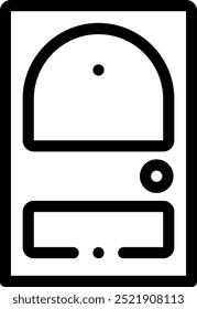 door icon. Thin Linear Style Design Isolated On White Background