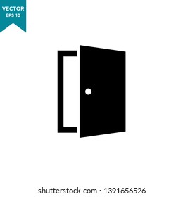 door icon in trendy flat design 