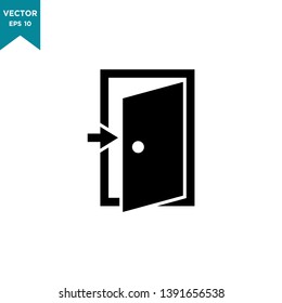 door icon in trendy flat design 