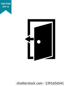 door icon in trendy flat design 