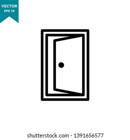 door icon in trendy flat design 