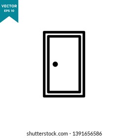 door icon in trendy flat design 