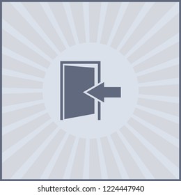 Door Icon in trendy flat style isolated on grey background. Open door symbol for your web site design, logo, app