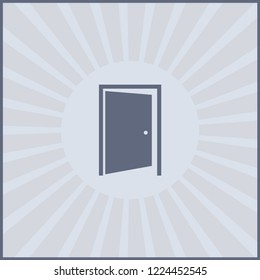 Door Icon in trendy flat style isolated on grey background.Vector illustration, EPS10.