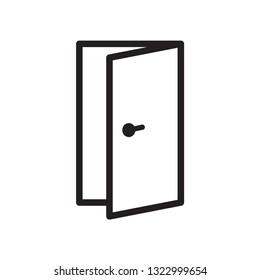 door icon in trendy flat style 