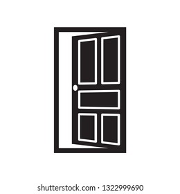 door icon in trendy flat style 