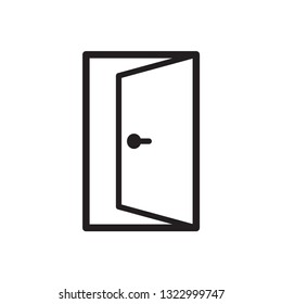 door icon in trendy flat style 
