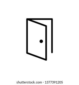 Door Icon in trendy flat style. Open door symbol for your web site design, logo, app, UI. Vector illustration.