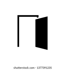 Door Icon in trendy flat style. Open door symbol for your web site design, logo, app, UI. Vector illustration.