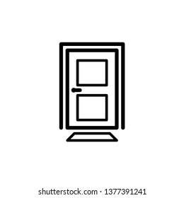 Door Icon in trendy flat style. Open door symbol for your web site design, logo, app, UI. Vector illustration.