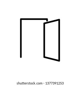 Door Icon in trendy flat style. Open door symbol for your web site design, logo, app, UI. Vector illustration.
