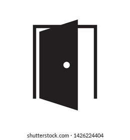 Door icon in trendy flat style design. Vector graphic illustration. Suitable for website design, logo, app, and ui. EPS 10.