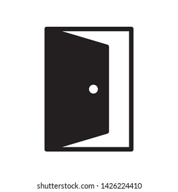 Door icon in trendy flat style design. Vector graphic illustration. Suitable for website design, logo, app, and ui. EPS 10.