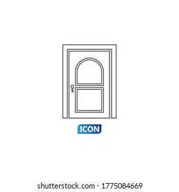 Door Icon in trendy flat style isolated on grey background. Open door symbol for your web site design, logo, app, UI. Vector illustration, EPS10.