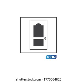Door Icon in trendy flat style isolated on grey background. Open door symbol for your web site design, logo, app, UI. Vector illustration, EPS10.