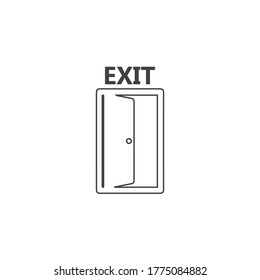 Door Icon in trendy flat style isolated on grey background. Open door symbol for your web site design, logo, app, UI. Vector illustration, EPS10.