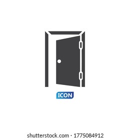 Door Icon in trendy flat style isolated on grey background. Open door symbol for your web site design, logo, app, UI. Vector illustration, EPS10.