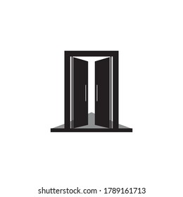 Door Icon in trendy flat style isolated on grey background. Open door symbol for your web site design, logo, app, UI. Vector illustration, EPS10.