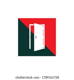 Door Icon in trendy flat style isolated on grey background. Open door symbol for your web site design, logo, app, UI. Vector illustration, EPS10.