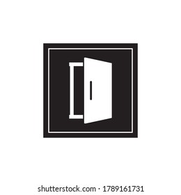 Door Icon in trendy flat style isolated on grey background. Open door symbol for your web site design, logo, app, UI. Vector illustration, EPS10.