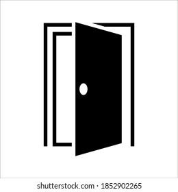 Door Icon in trendy flat style isolated on white background. Open door symbol for your web site design, logo, app, UI. Vector illustration, color editable
