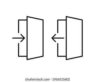 Door Icon in trendy flat style isolated on white background. Open door symbol for your web site design, logo, app, UI. Vector illustration, EPS10