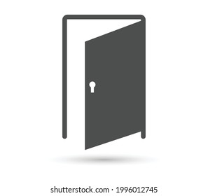 Door Icon in trendy flat style isolated on white background.