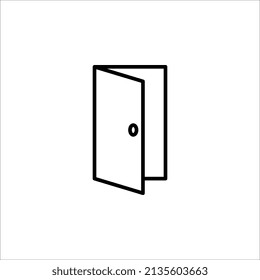 Door Icon in trendy flat style isolated on grey background. Open door symbol for your web site design, logo, app, UI. Vector illustration, EPS10.