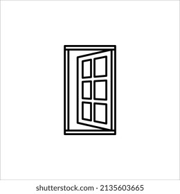 Door Icon in trendy flat style isolated on grey background. Open door symbol for your web site design, logo, app, UI. Vector illustration, EPS10.