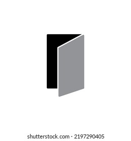 Icono de puerta en estilo plano de moda ,Símbolo de puerta abierta para el diseño de su sitio web, logotipo, ilustración vectorial