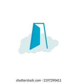Door Icon in trendy flat style ,Open door symbol for your web site design, logo, Vector illustration