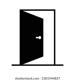 Door Icon in trendy flat style isolated on grey background. Open door symbol for your web site design, logo, app, UI. Vector illustration