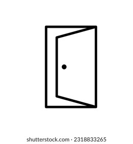 Door icon in trendy flat style isolated on gray background. Open door symbol for your website design, logo, app, UI. Vector illustration, EPS10.
