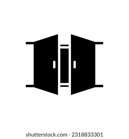 Door icon in trendy flat style isolated on gray background. Open door symbol for your website design, logo, app, UI. Vector illustration, EPS10.
