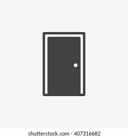 Door Icon in trendy flat style isolated on grey background. Vector illustration, EPS10.