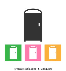 Door Icon in trendy flat style isolated on grey background. Open door symbol for your web site design, logo, app, UI. Vector illustration, EPS10.