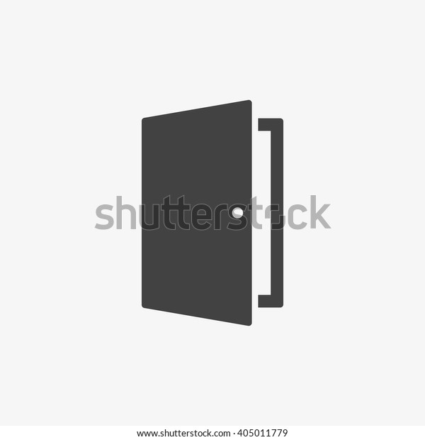 Door Icon in trendy flat style\
isolated on grey background. Open door symbol for your web site\
design, logo, app, UI. Vector illustration,\
EPS10.