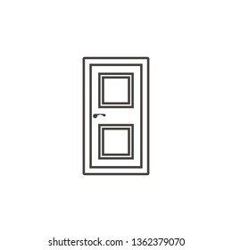 Door, icon in trendy outline style isolated on white background. Door symbol for your web site design, logo, app, UI. Vector illustration, EPS10. - Vector