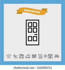 Door icon vector