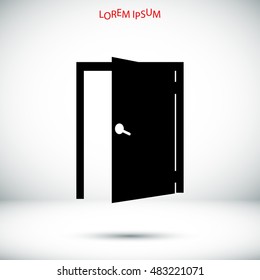door icon, vector best flat icon, EPS