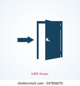 door icon, vector best flat icon, EPS
