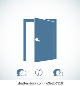 door icon, vector best flat icon, EPS